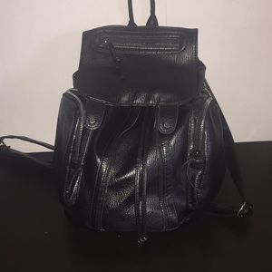 Black leather Book bag